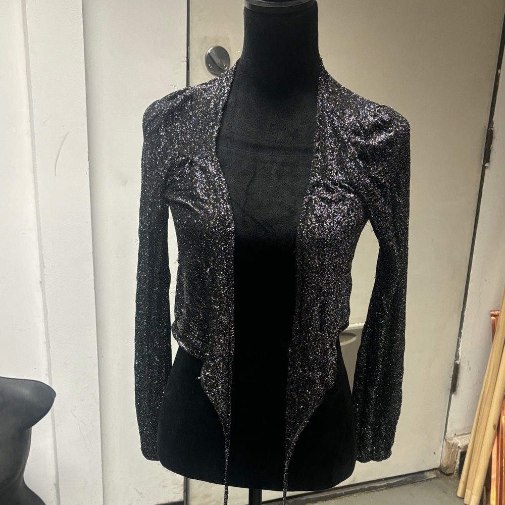 Elegant Black Sequin Women's Jacket
